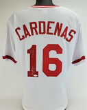 Leo Cardenas Signed Cincinnati Reds Jersey Inscribed 5xAll Star (JSA COA) S.S.