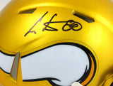 Cris Carter Autographed Minnesota Vikings Flash Speed Mini Helmet-Beckett Holo