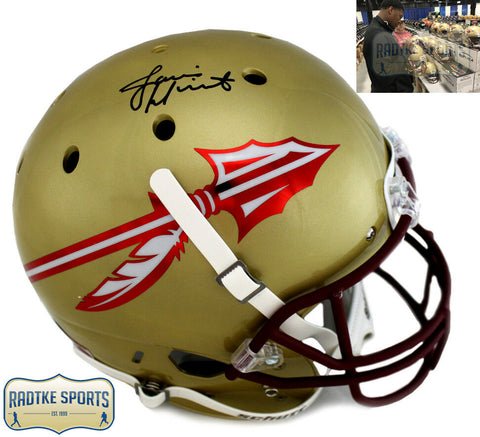 Jameis Winston Signed Florida State Seminoles Schutt Full Size Gold NCAA Helmet