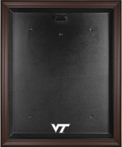 Virginia Tech Hokies Brown Framed Logo Jersey Display Case Authentic