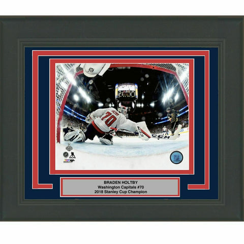 Framed BRADEN HOLTBY Save Washington Capitals Stanley Cup 8x10 Photo Matted #3