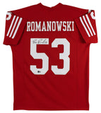 Bill Romanowski Authentic Signed Red Pro Style Jersey Autographed BAS Witnessed