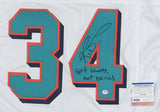 Ricky Williams Signed Miami Dolphins Jersey Insc "Split Blunts, Not Carries" PSA