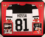Marian Hossa Signed Blackhawks 35x43 Custom Framed Jersey (JSA COA)