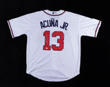 Ronald Acuna Jr Signed Atlanta Braves Custom Jersey JSA COA / 2018 ROY