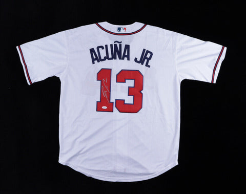 Ronald Acuna Jr Signed Atlanta Braves Custom Jersey (JSA COA) 2018 ROY