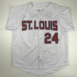 Autographed/Signed WHITEY HERZOG St. Louis White Baseball Jersey JSA COA Auto