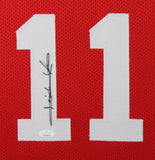ISAIAH THOMAS (Hoosiers red SKYLINE) Signed Autographed Framed Jersey JSA