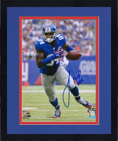 Framed Larry Donnell New York Giants Autographed 8" x 10" Running Photograph