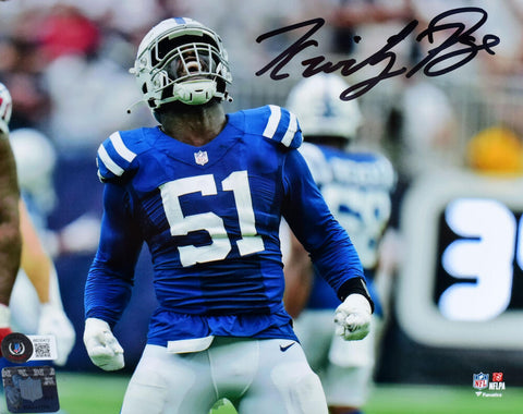Kwity Paye Autographed Colts 8x10 FP Yell Photo-Beckett W Hologram *Black