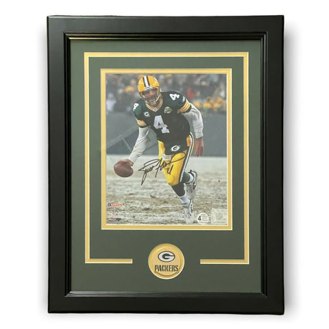 Brett Favre Signed Autographed Photo Framed to 14x18 Player Holo