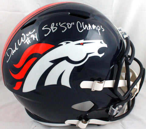 DeMarcus Ware Signed Denver Broncos F/S Speed Helmet w/SB Champs-Beckett W Holo