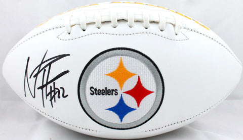 Najee Harris Autographed Pittsburgh Steelers Logo Football-Fanatics *Black