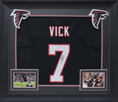 Michael Vick Authentic Signed Black Pro Style Framed Jersey JSA Witness