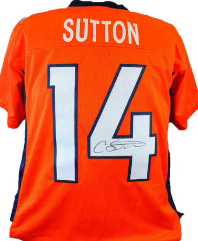 Courtland Sutton Autographed Orange Pro Style Jersey- Beckett W Hologram *4