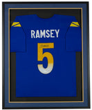 Jalen Ramsey Signed Framed Custom Blue Football Jersey JSA ITP