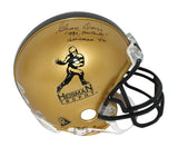 Glenn Davis & Doc Blanchard Autographed Heisman Mini Helmet 2 Insc PSA 33583