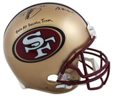 49ers Patrick Willis "3x Insc" Signed 96-08 TB Full Size Proline Helmet BAS Wit