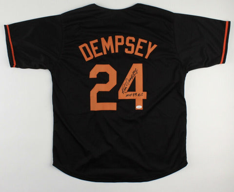 Rick Dempsey Signed Baltimore Orioles Black Jersey Inscribed MVP 83 WS (JSA COA)