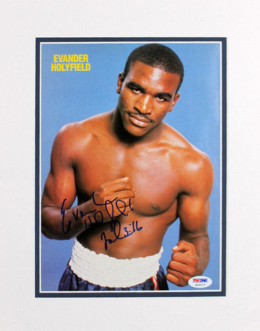 Evander Holyfield Authentic Signed Matted Magazine Page PSA/DNA #W36673