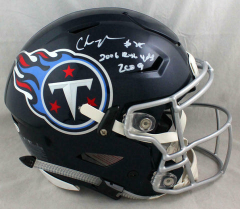 Chris Johnson Signed Titans F/S SpeedFlex Authentic Helmet w/Insc Beckett W Auth