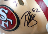 Patrick Willis/Fred Warner Signed San Francisco 49ers Speed Mini Helmet-BAW Holo