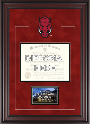 Arkansas Razorbacks 8.5x11 Diploma Frame & Team Logo-Insert Your 4x6 Photo
