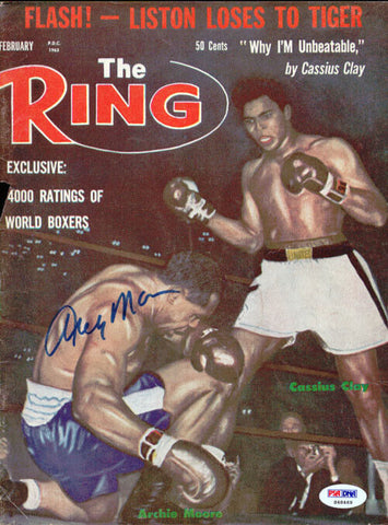 Archie Moore Autographed Signed The Ring Magazine Cover PSA/DNA #S48469