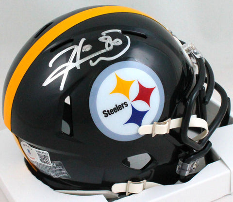 Hines Ward Signed Pittsburgh Steelers Speed Mini Helmet - Beckett W Holo *Silver