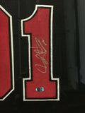 Dennis Rodman Signed Chicago Bulls 36"x39" Custom Framed Jersey (S.I.Hologram)