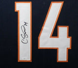 COURTLAND SUTTON (Broncos blue SKYLINE) Signed Autographed Framed Jersey JSA