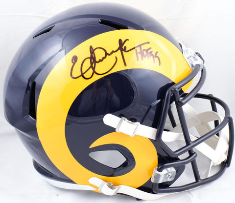 Eric Dickerson Autographed F/S Rams 81-99 Speed Helmet W/HOF- Beckett W Hologram
