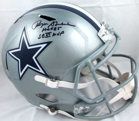 Roger Staubach Autographed Dallas Cowboys F/S Speed Helmet w/SB MVP,HOF-BAW Holo