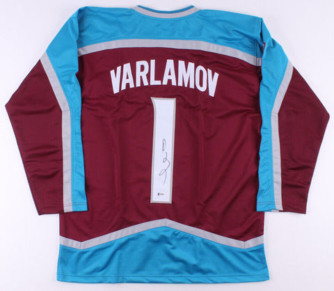 Semyon Varlamov Signed Colorado Avalanche Jersey (Beckett COA) Goaltender