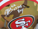 Patrick Willis Autographed SF 49ers Camo Speed Mini Helmet w/ Insc- BA W Holo