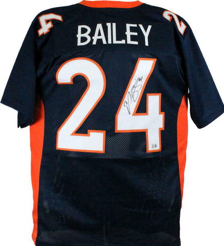 Champ Bailey Autographed Blue Pro Style Jersey-Beckett W Hologram *Black