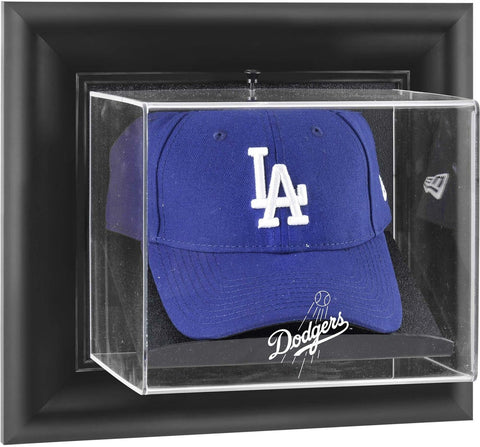 Los Angeles Dodgers Black Framed Wall-Mounted Logo Cap Display Case - Fanatics