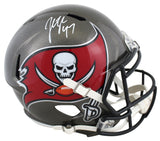 Buccaneers John Lynch Authentic Signed Full Size Speed Rep Helmet BAS Witnessed