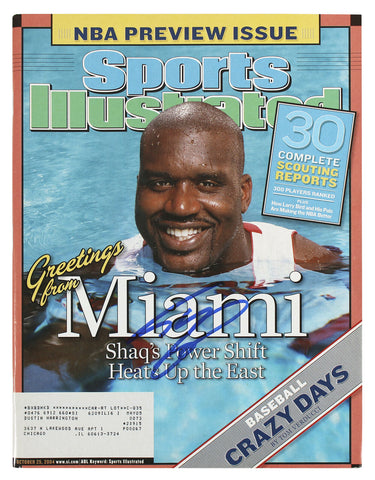 Heat Shaquille O'Neal Signed 2004 Sports Illustrated Magazine BAS Wit #WX21556