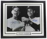 Whitey Ford & Juan Marichal Signed Framed 16x20 Baseball Photo HOF BAS