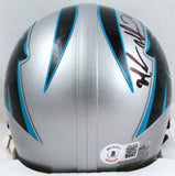 Muhsin Muhammad Autographed Carolina Panthers Mini Helmet-Beckett W Hologram