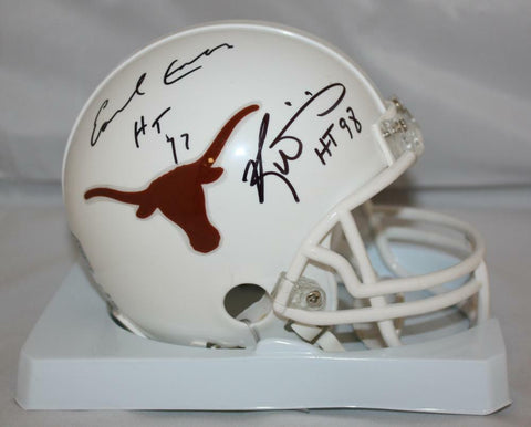Earl Campbell Ricky Williams Signed Texas Longhorns Mini Helmet W/ HT- JSA W Aut