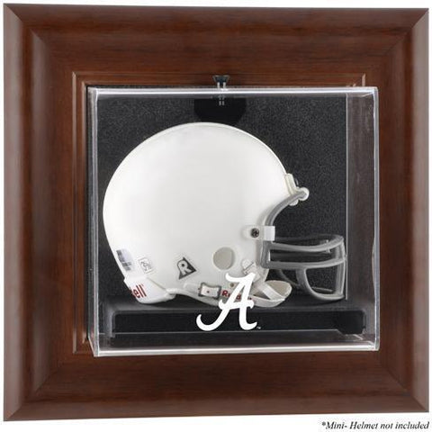 Alabama Brown Framed Wall-Mountable Mini Helmet Display Case