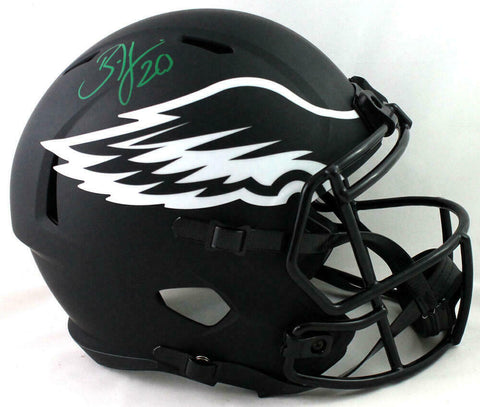 Brian Dawkins Autographed Eagles F/S Eclipse Speed Helmet - JSA W Auth *Green