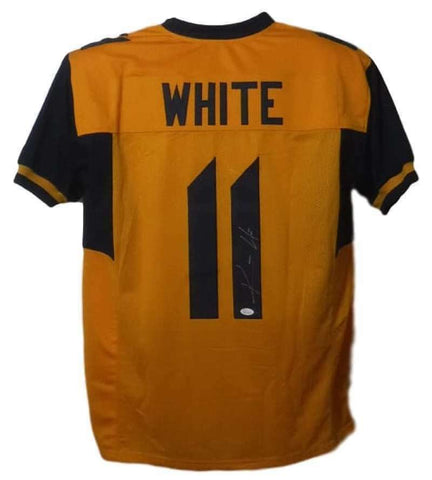 Kevin White Autographed/Signed West Virginia XL Yellow Jersey JSA 20054
