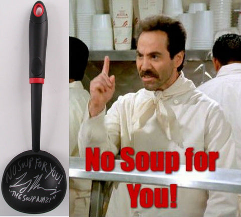 Larry Thomas Signed Ladle "No Soup For You!" & "The Soup Nazi" (JSA) Seinfeld