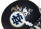 Michael Mayer Signed Notre Dame Fighting Irish Schutt Mini Helmet BAS 38781