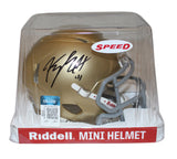 Kyle Hamilton Autographed Notre Dame Fighting Irish Mini Helmet Beckett 38676