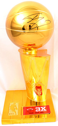 Shaquille O'Neal Heat Autographed 12'' Mini NBA Trophy- Beckett W Hologram