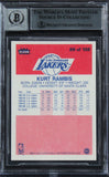 Lakers Kurt Rambis "2x Insc" Signed 1986 Fleer #89 Card Auto 10! BAS Slabbed